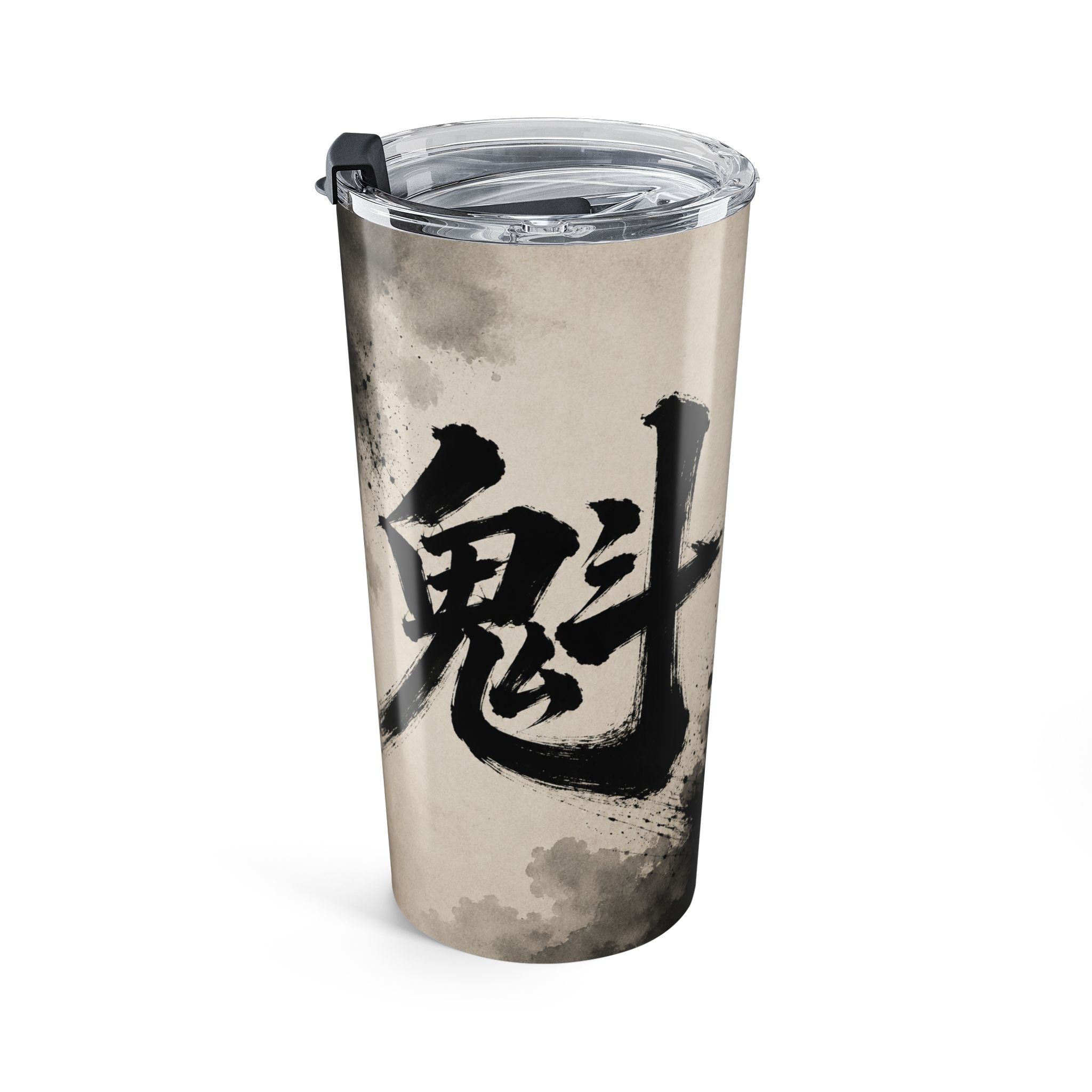 20oz Japanese Kanji Tumbler – Sumi-E Ink Splash Travel Mug