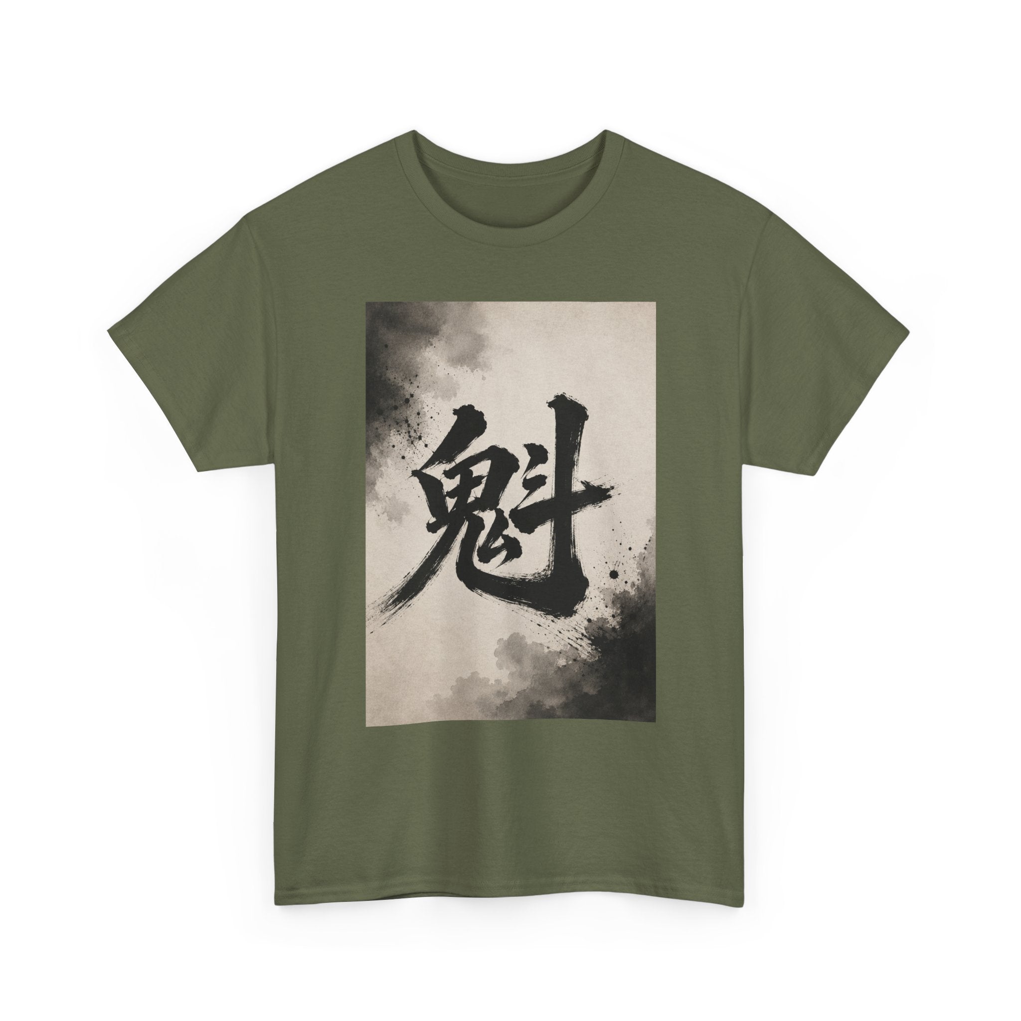 Kanji Spirit Tee — Japanese Calligraphy Ghost Character Shirt