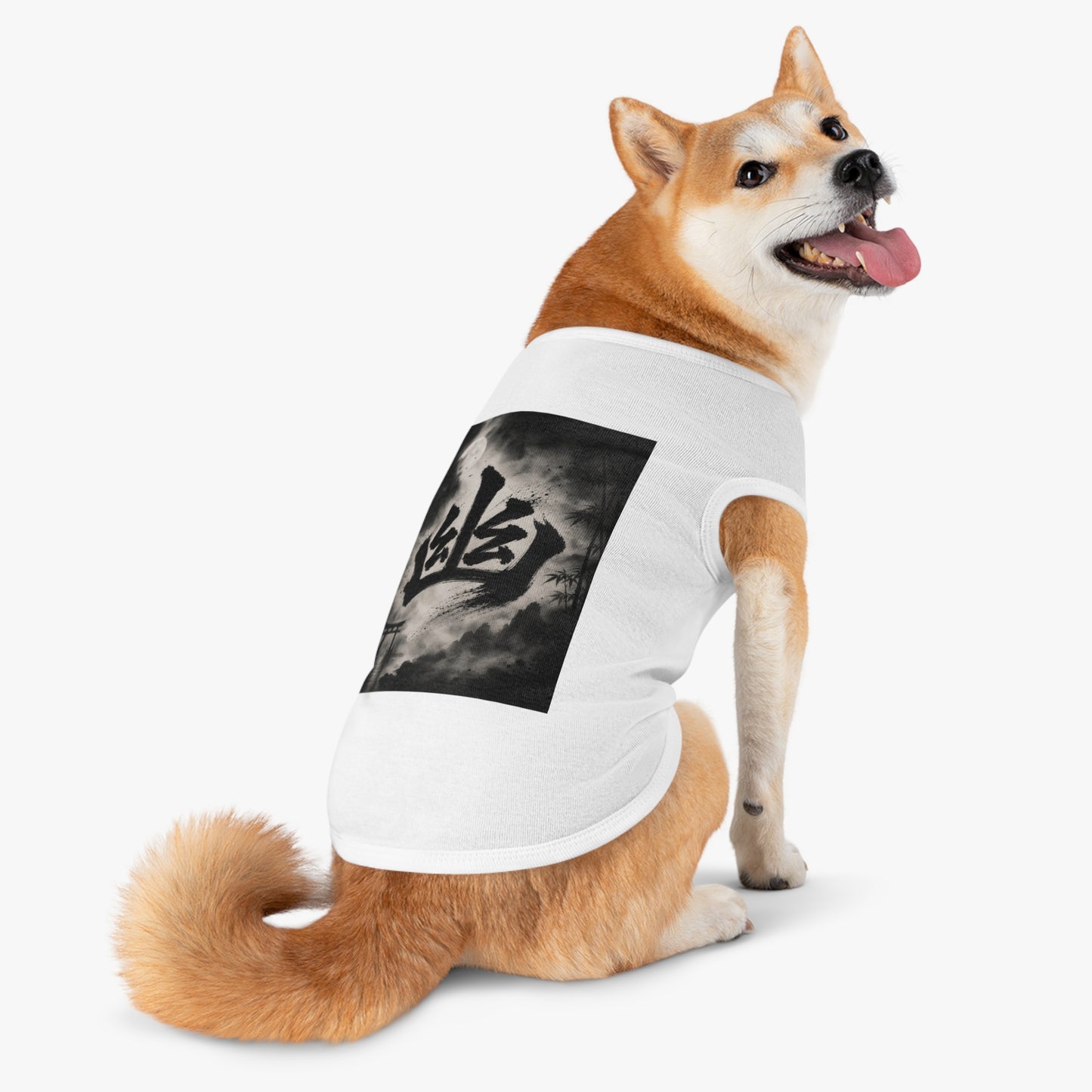Japanese Kanji Moonlit Ghost Pet Tank Top