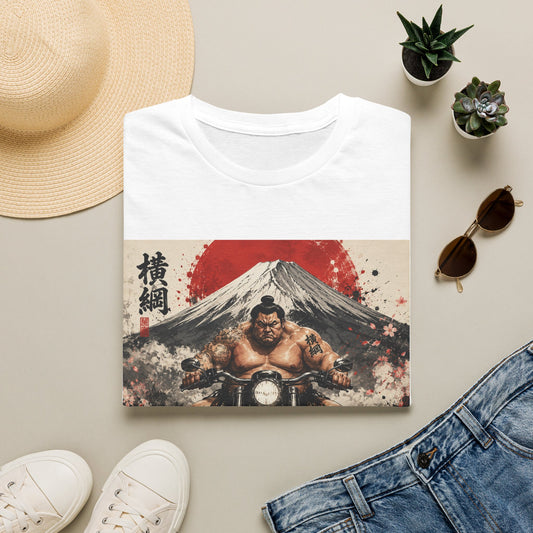 Sumo Biker T-Shirt — Mount Fuji Japanese Ink Art Tee