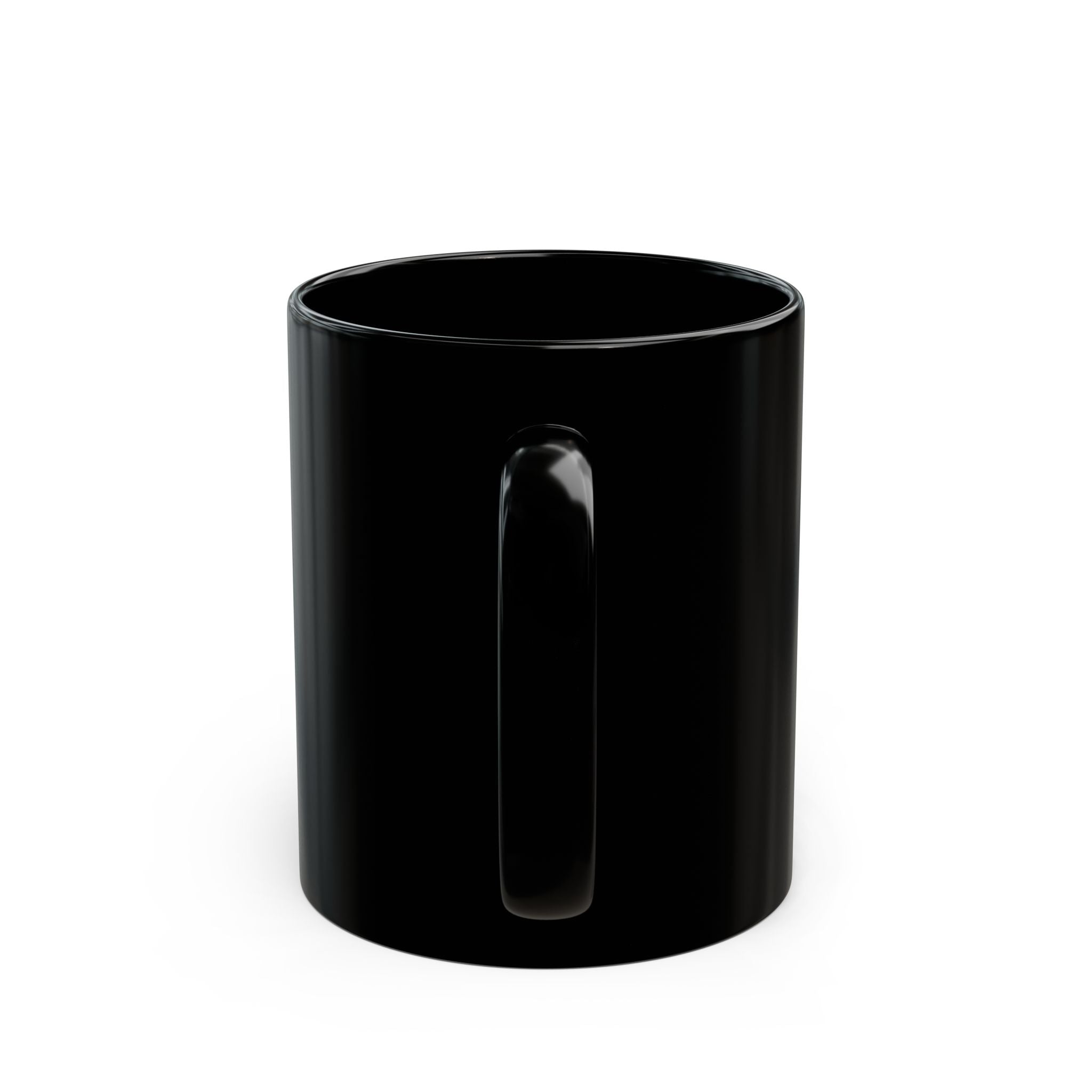 Zen Night Samurai Black Mug — Japanese Pagoda & Kanji Coffee Cup (11oz/15oz)