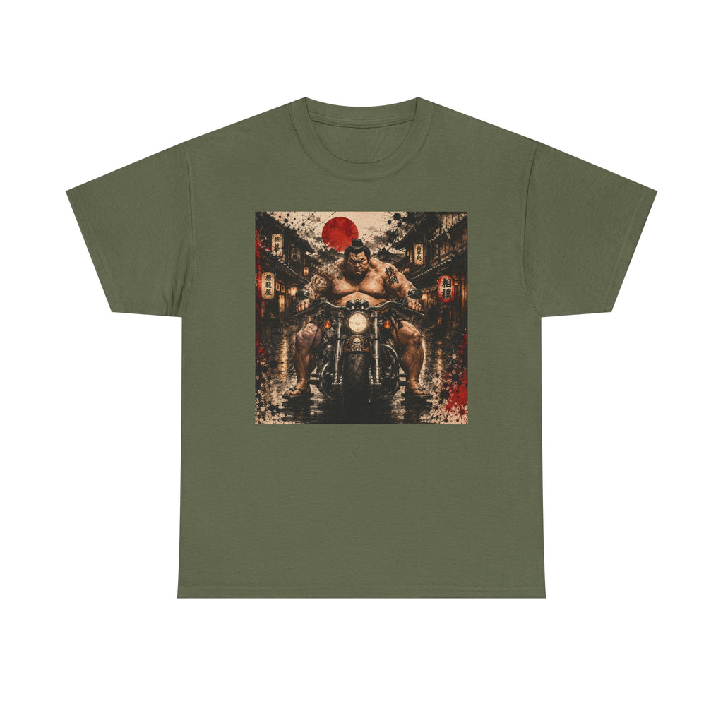 FUJI NOIR Motorcycle Yokozuna Tee — Retro Japanese Rider Graphic T-Shirt