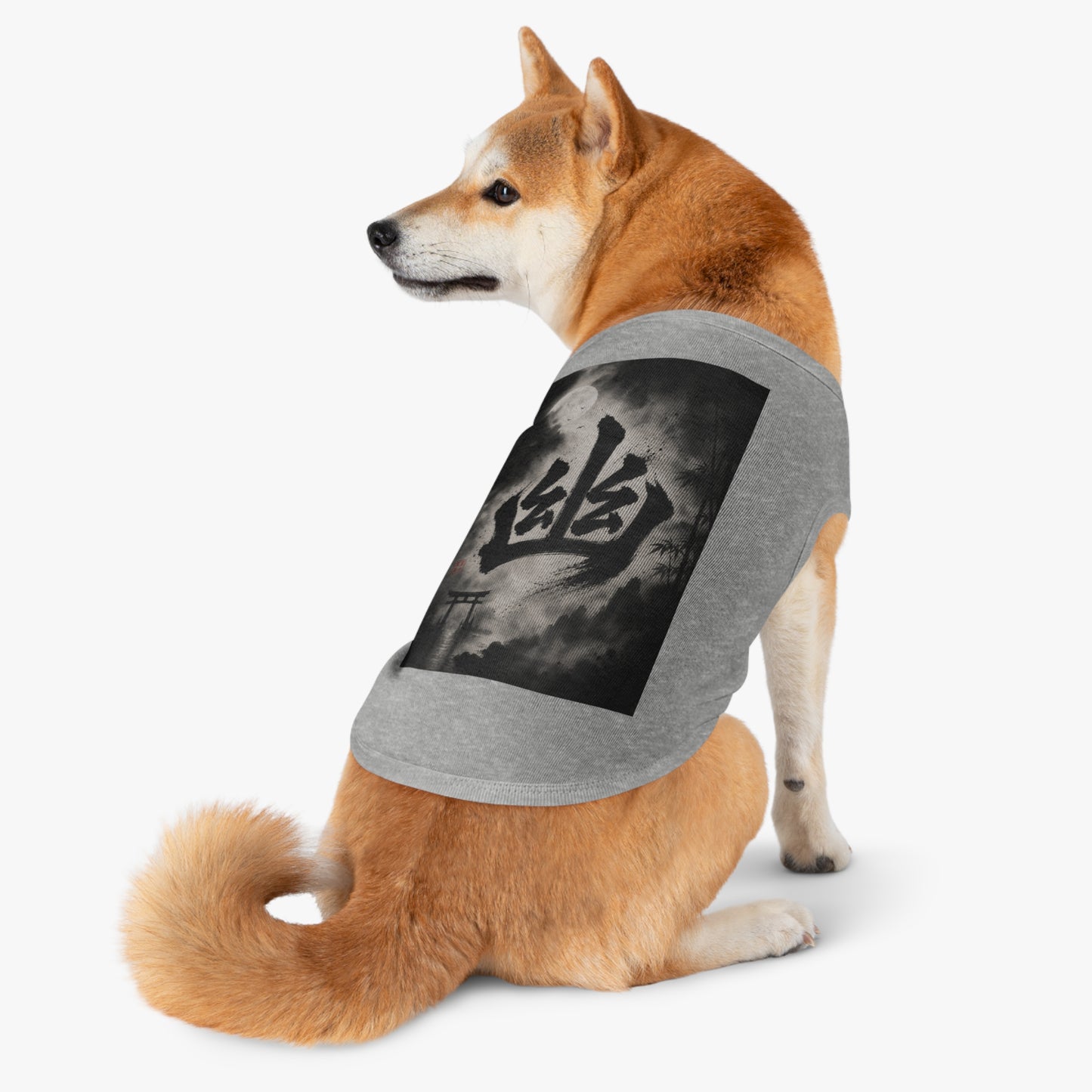 Japanese Kanji Moonlit Ghost Pet Tank Top