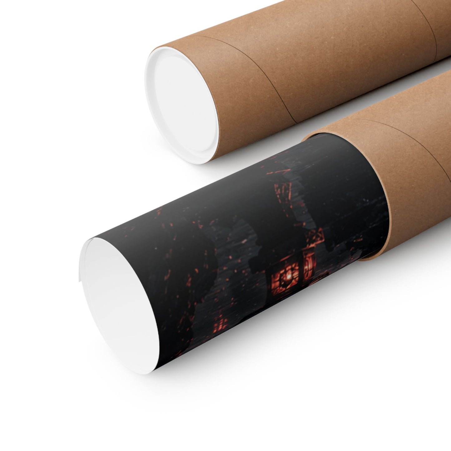 FUJI NOIR Zen Torii Poster — Meditative Samurai Sunset Matte Vertical Print