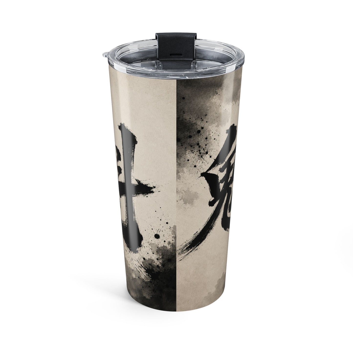 20oz Japanese Kanji Tumbler – Sumi-E Ink Splash Travel Mug