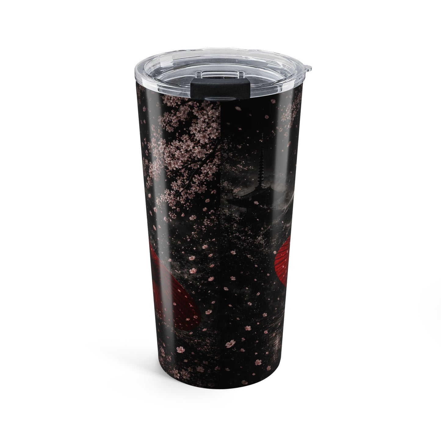 20oz Tumbler – Dark Galaxy with Red Moon Splash