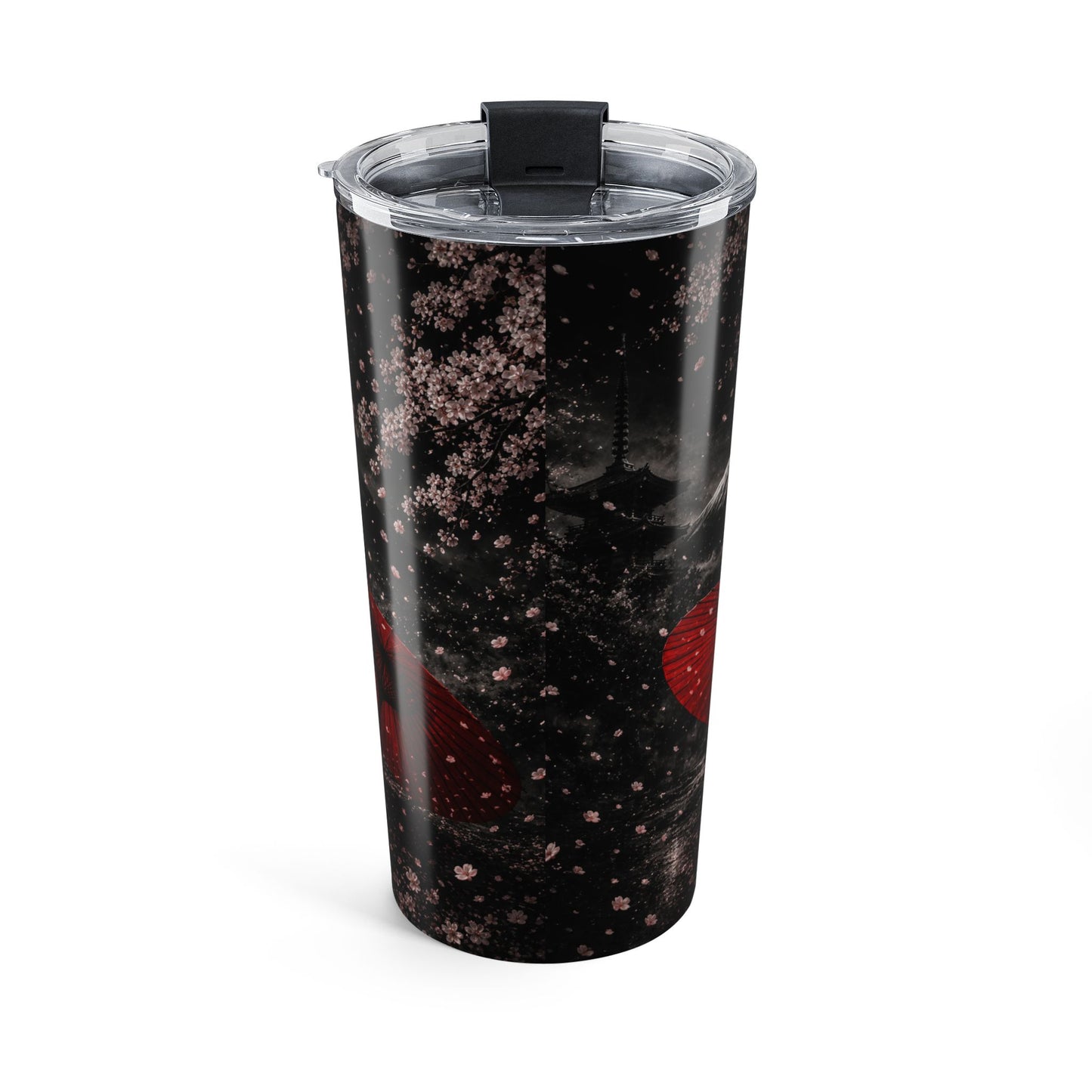 20oz Tumbler – Dark Galaxy with Red Moon Splash