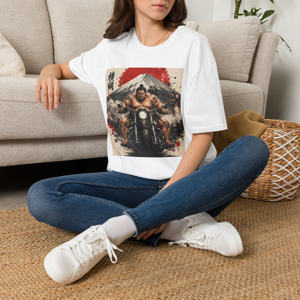 Sumo Biker T-Shirt — Mount Fuji Japanese Ink Art Tee