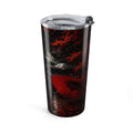 20oz Tumbler — Dark Red Floral Nightscape Insulated Travel Cup