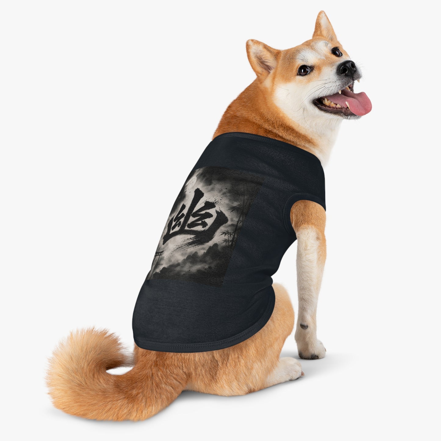 Japanese Kanji Moonlit Ghost Pet Tank Top