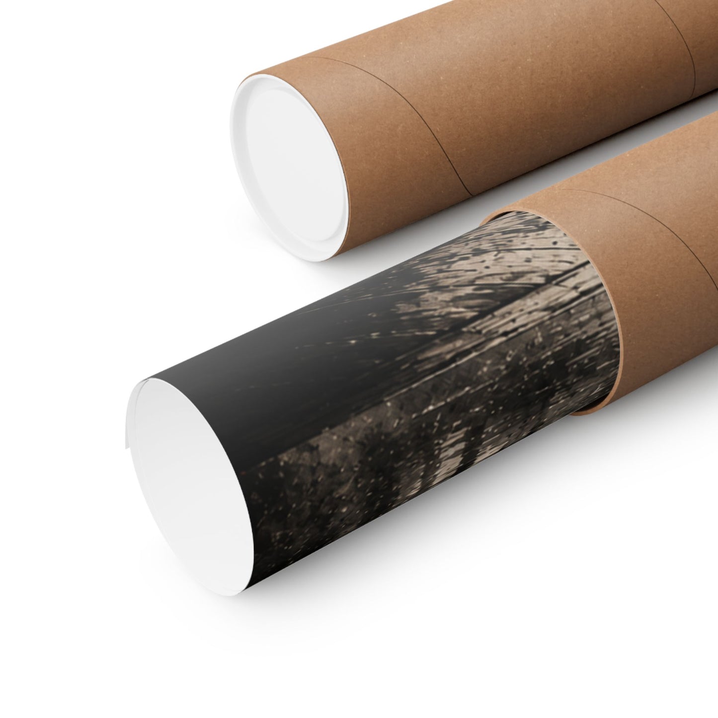 FUJI NOIR Zen Meditation Poster — Japanese Mountain & Enso Art Matte Vertical Print