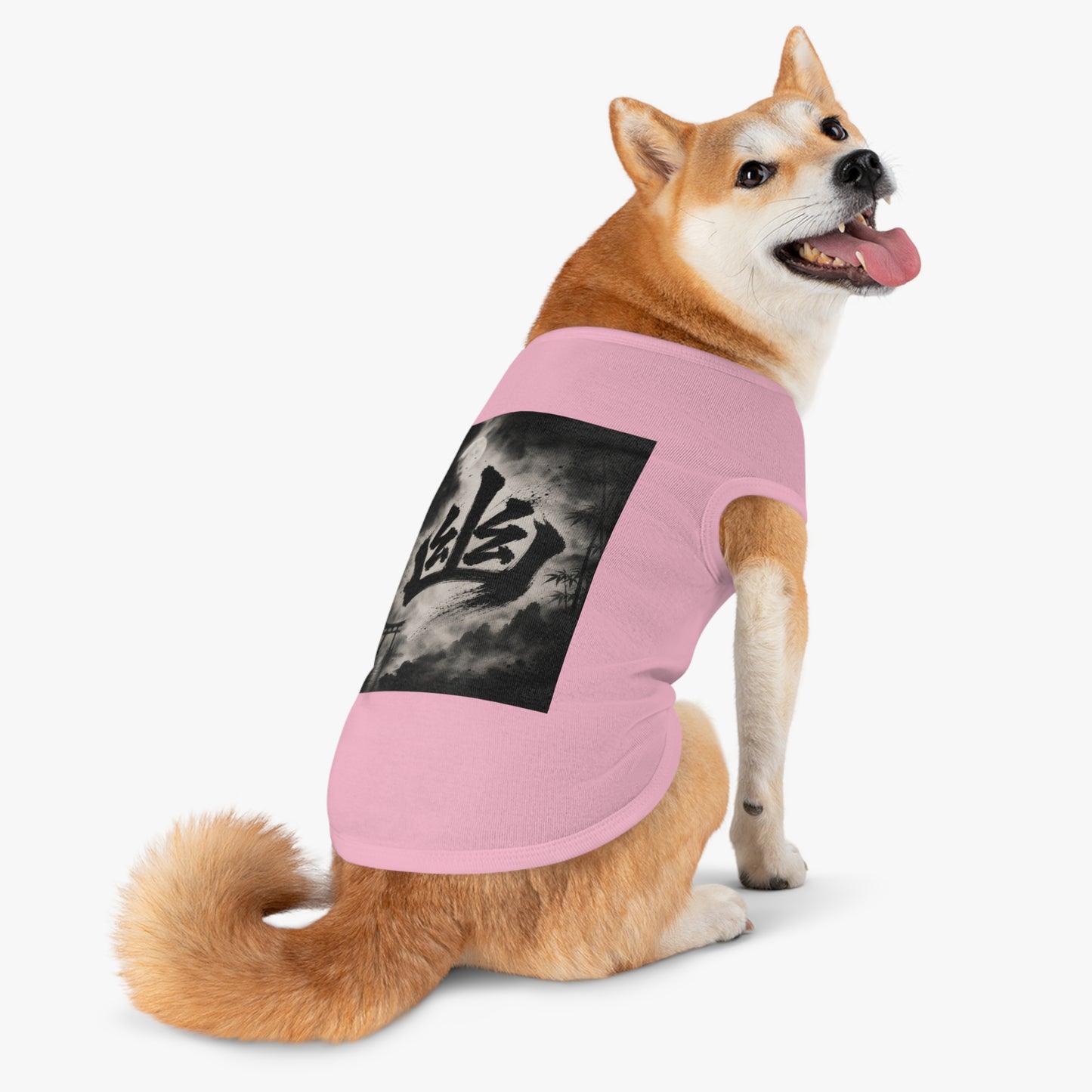 Japanese Kanji Moonlit Ghost Pet Tank Top