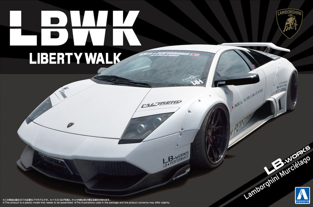 Aoshima 1/24 LB-Works Lamborghini Murcielago Ver.1 Liberty Walk No.20 | Rare JDM Model Kit