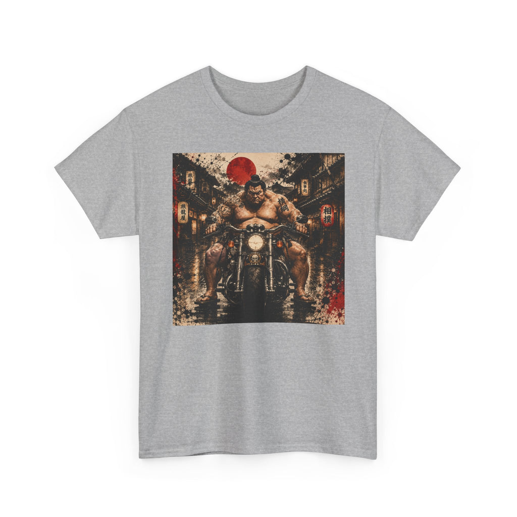 FUJI NOIR Motorcycle Yokozuna Tee — Retro Japanese Rider Graphic T-Shirt