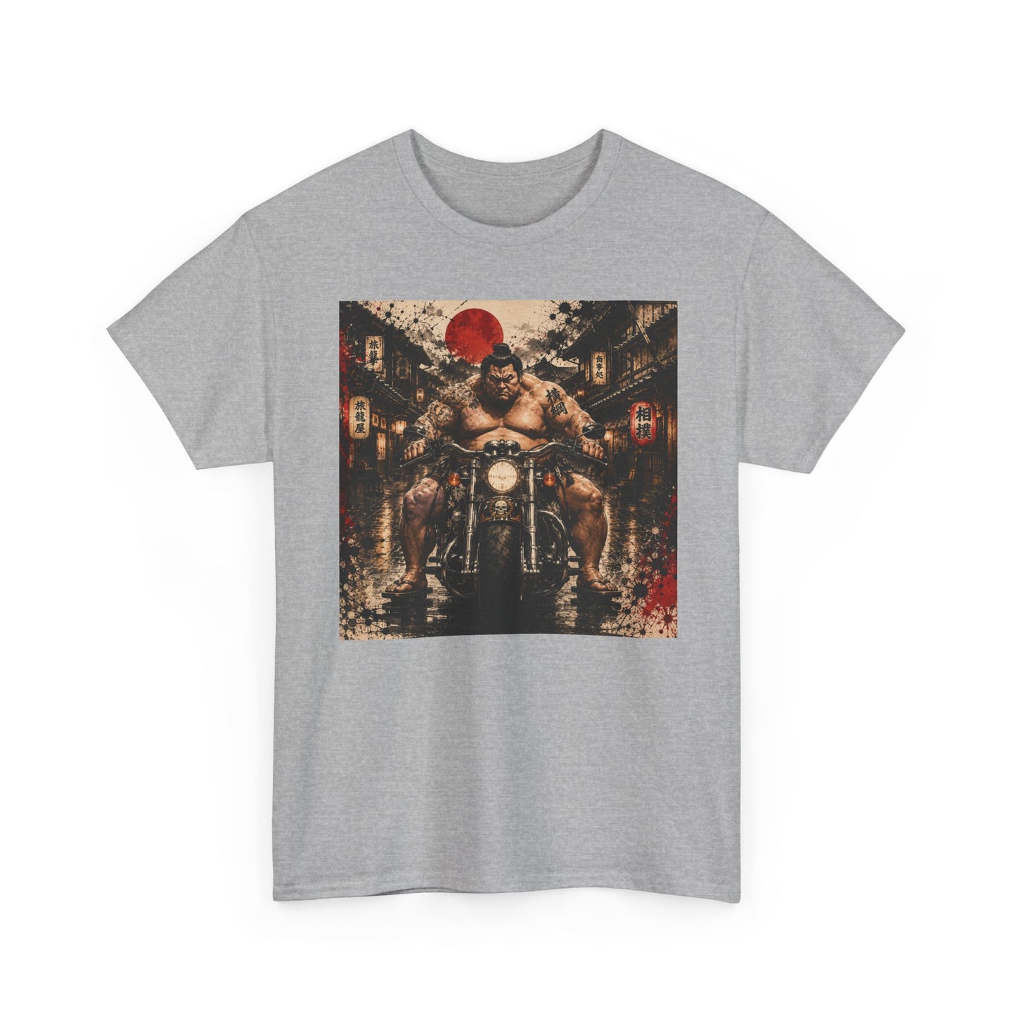FUJI NOIR Motorcycle Yokozuna Tee — Retro Japanese Rider Graphic T-Shirt