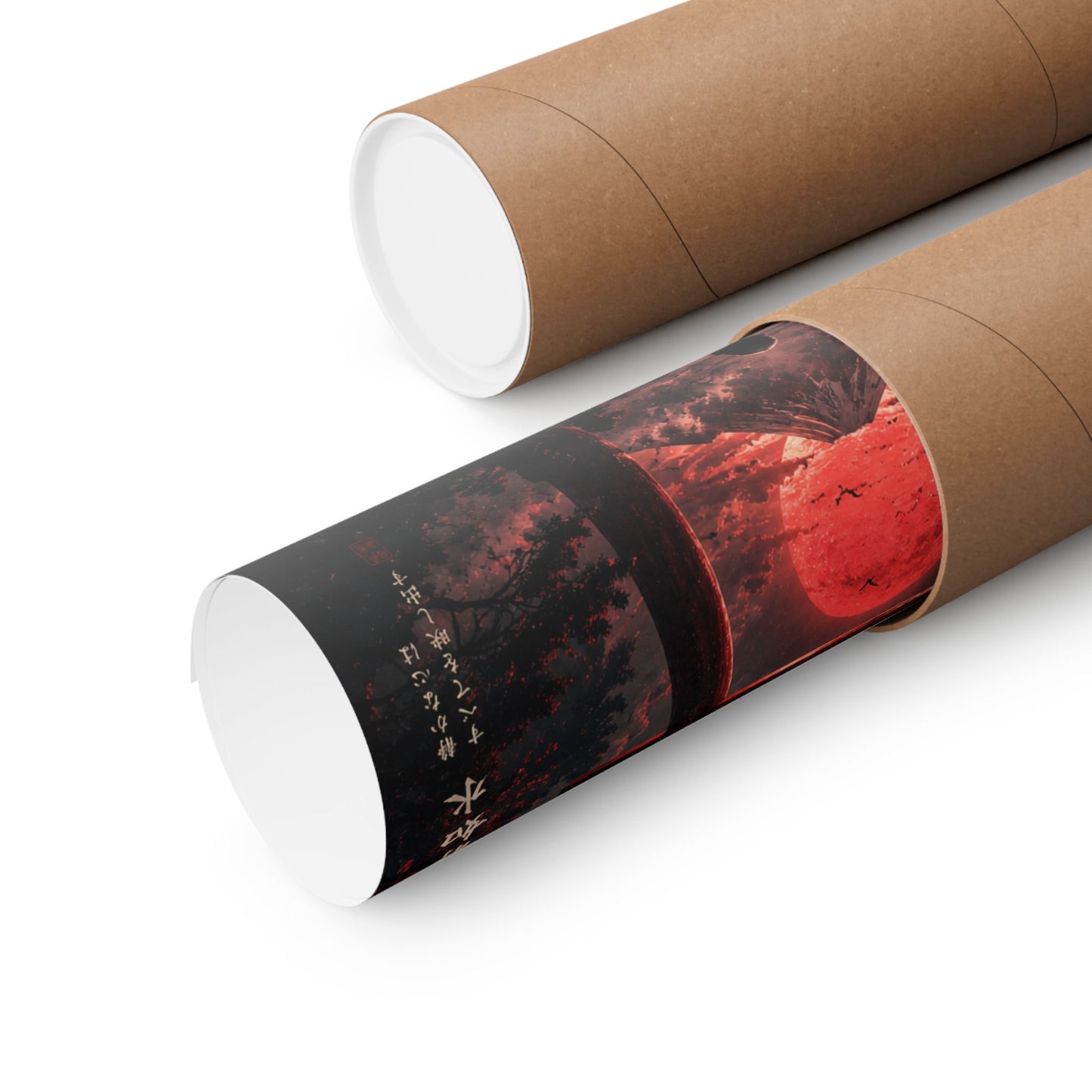 FUJI NOIR Zen Torii Poster — Meditative Samurai Sunset Matte Vertical Print
