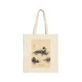 Canvas Tote Bag — Minimalist Mount Fuji Ink Wash Design ("Fuji World")