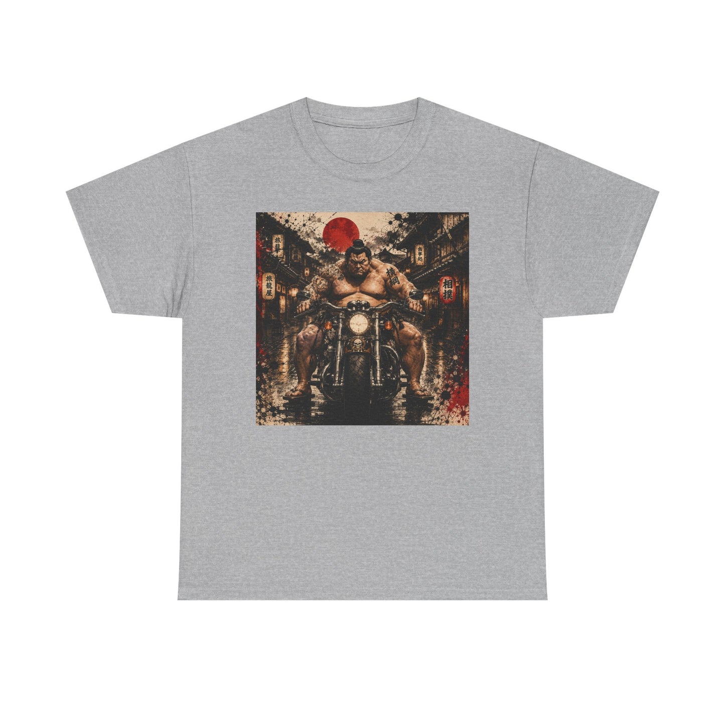 FUJI NOIR Motorcycle Yokozuna Tee — Retro Japanese Rider Graphic T-Shirt