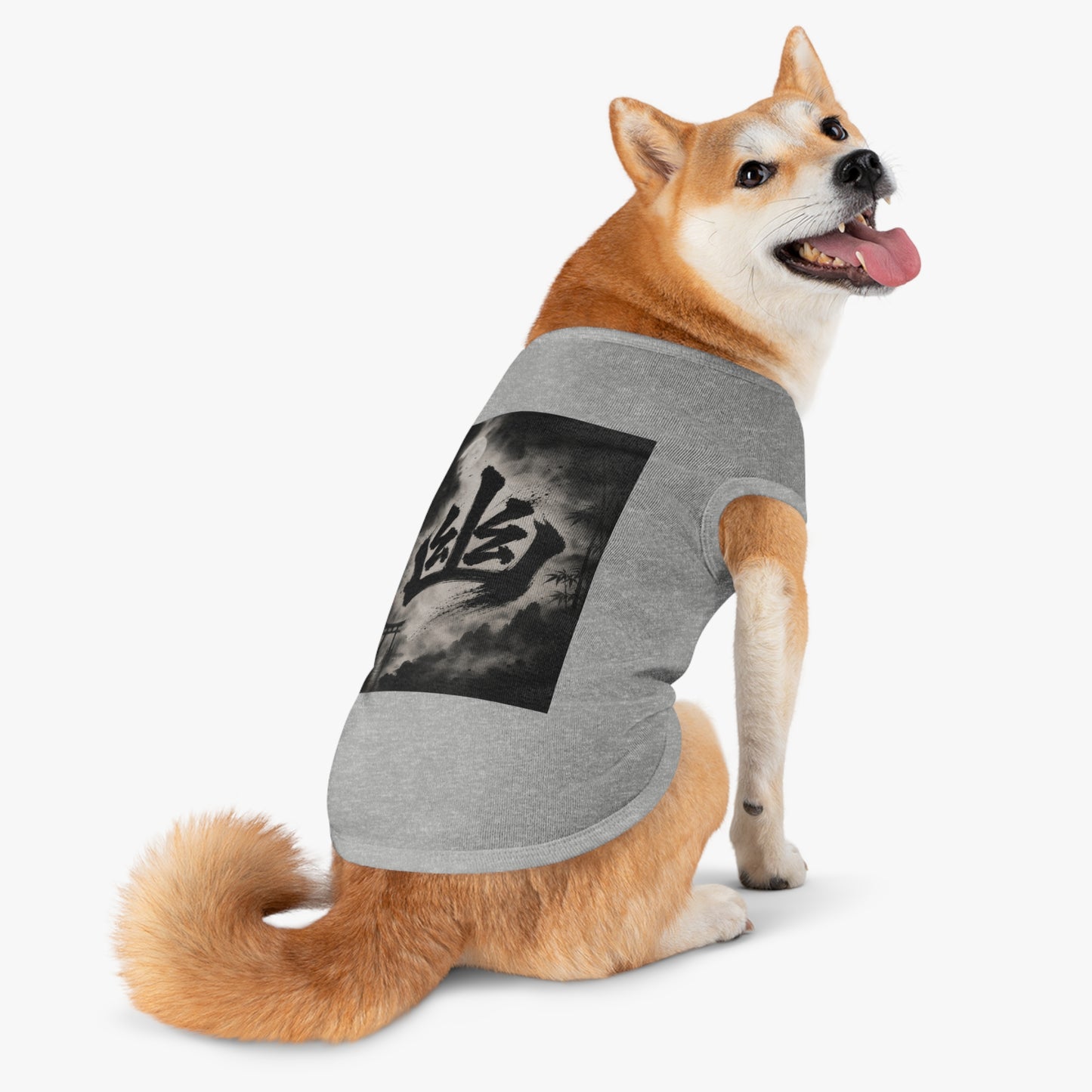 Japanese Kanji Moonlit Ghost Pet Tank Top