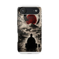 Zen Samurai Phone Case — Japanese Ink Mountain with Rising Sun Tough Protective Cover