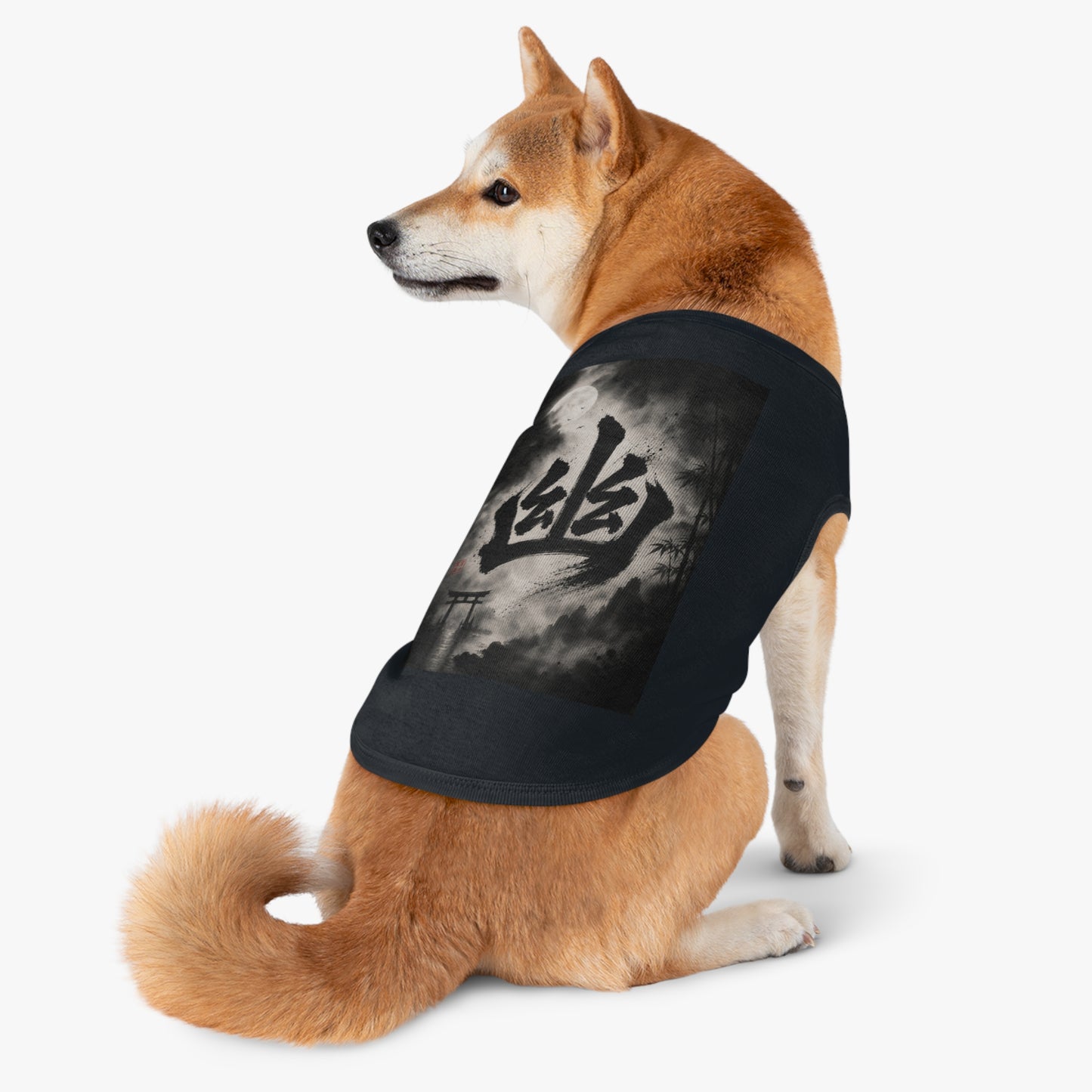 Japanese Kanji Moonlit Ghost Pet Tank Top