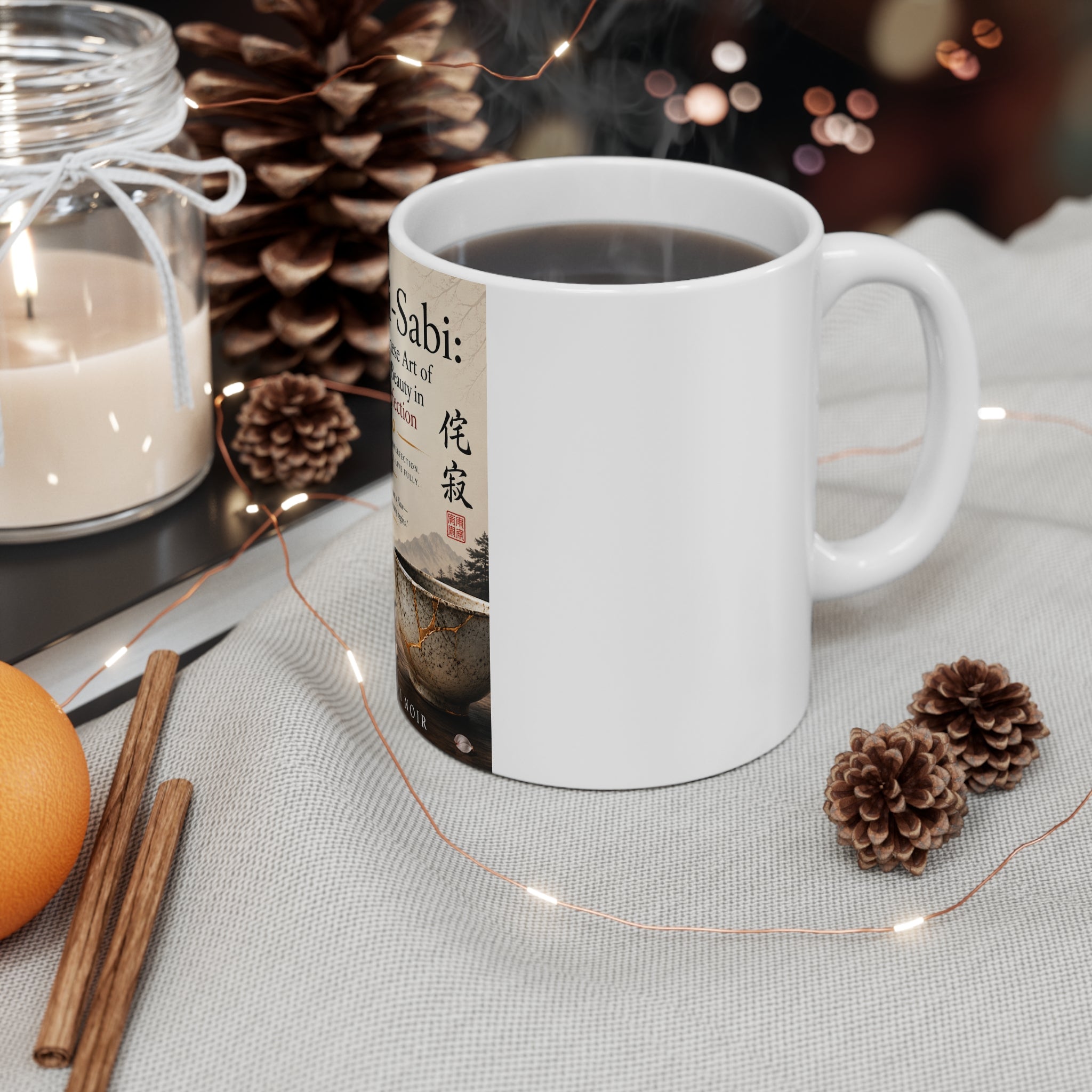 Wabi-Sabi Ceramic Mug - "Wabi-Sabi: The Japanese Art of Finding Beauty in Imperfection" 11oz