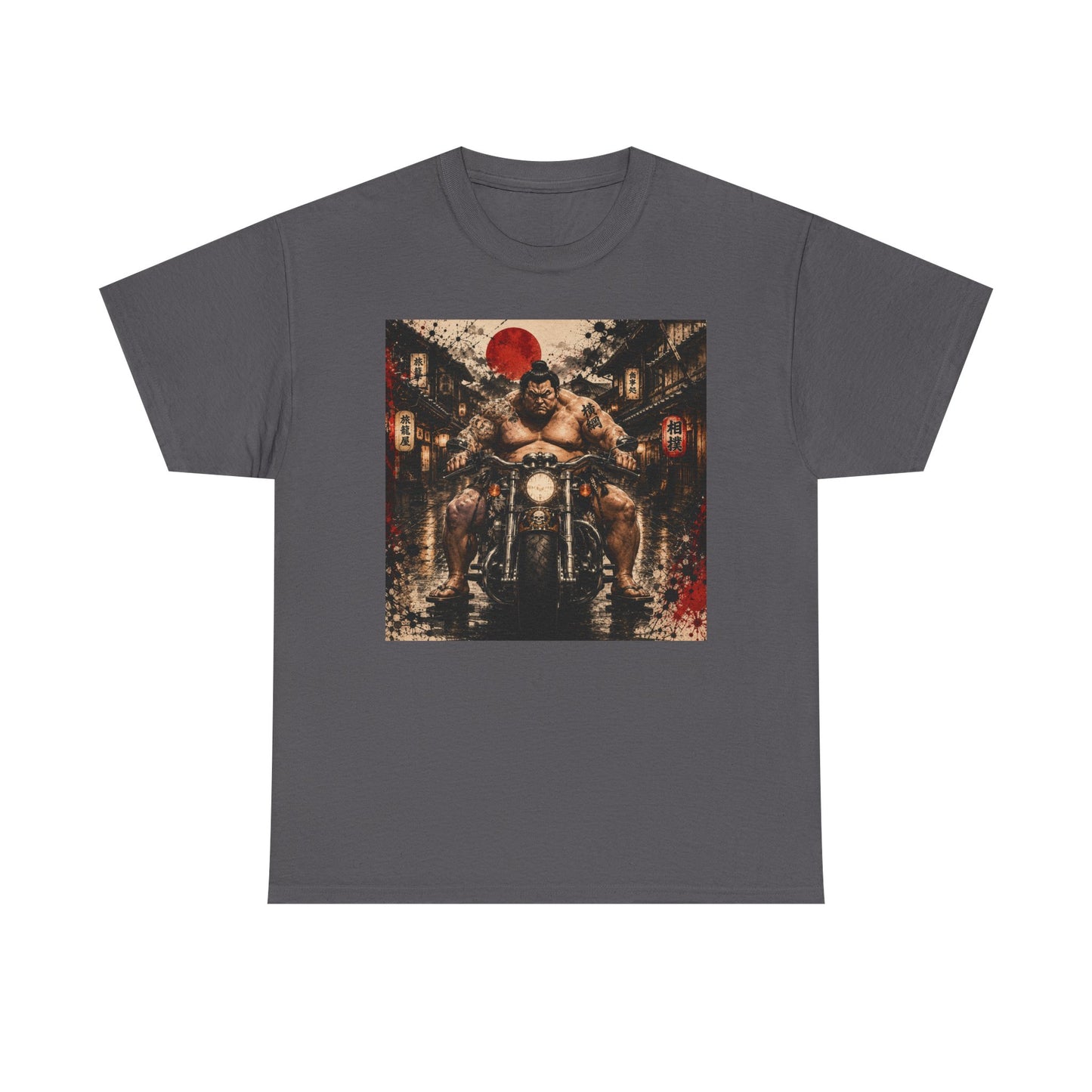 FUJI NOIR Motorcycle Yokozuna Tee — Retro Japanese Rider Graphic T-Shirt