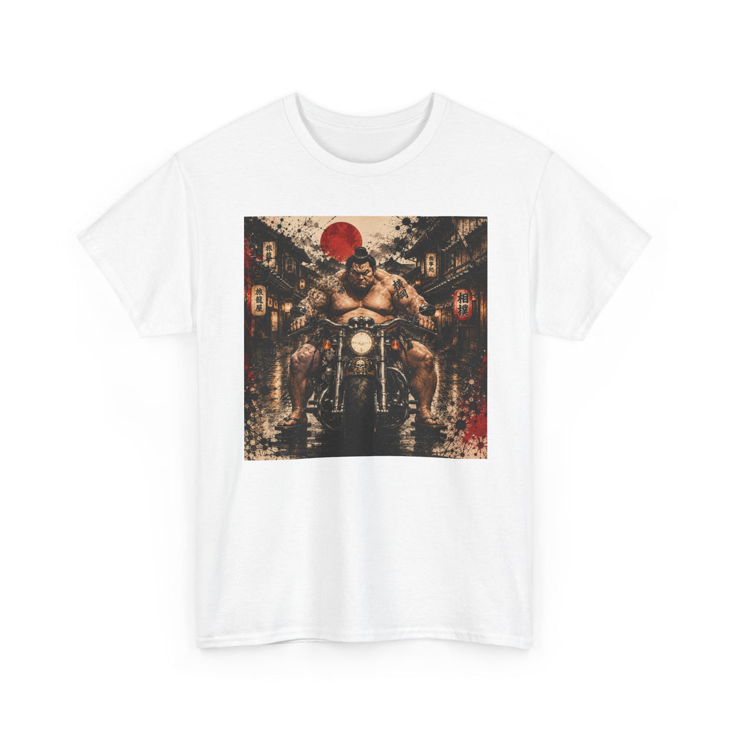 FUJI NOIR Motorcycle Yokozuna Tee — Retro Japanese Rider Graphic T-Shirt