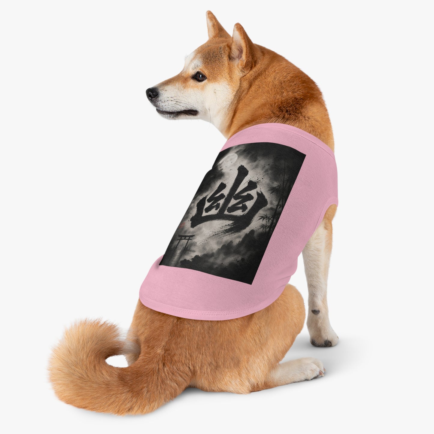 Japanese Kanji Moonlit Ghost Pet Tank Top
