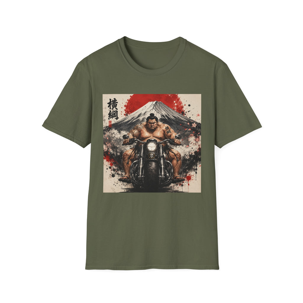 Sumo Biker T-Shirt — Mount Fuji Japanese Ink Art Tee