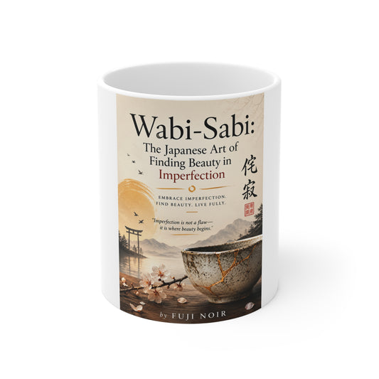 Wabi-Sabi Ceramic Mug - "Wabi-Sabi: The Japanese Art of Finding Beauty in Imperfection" 11oz