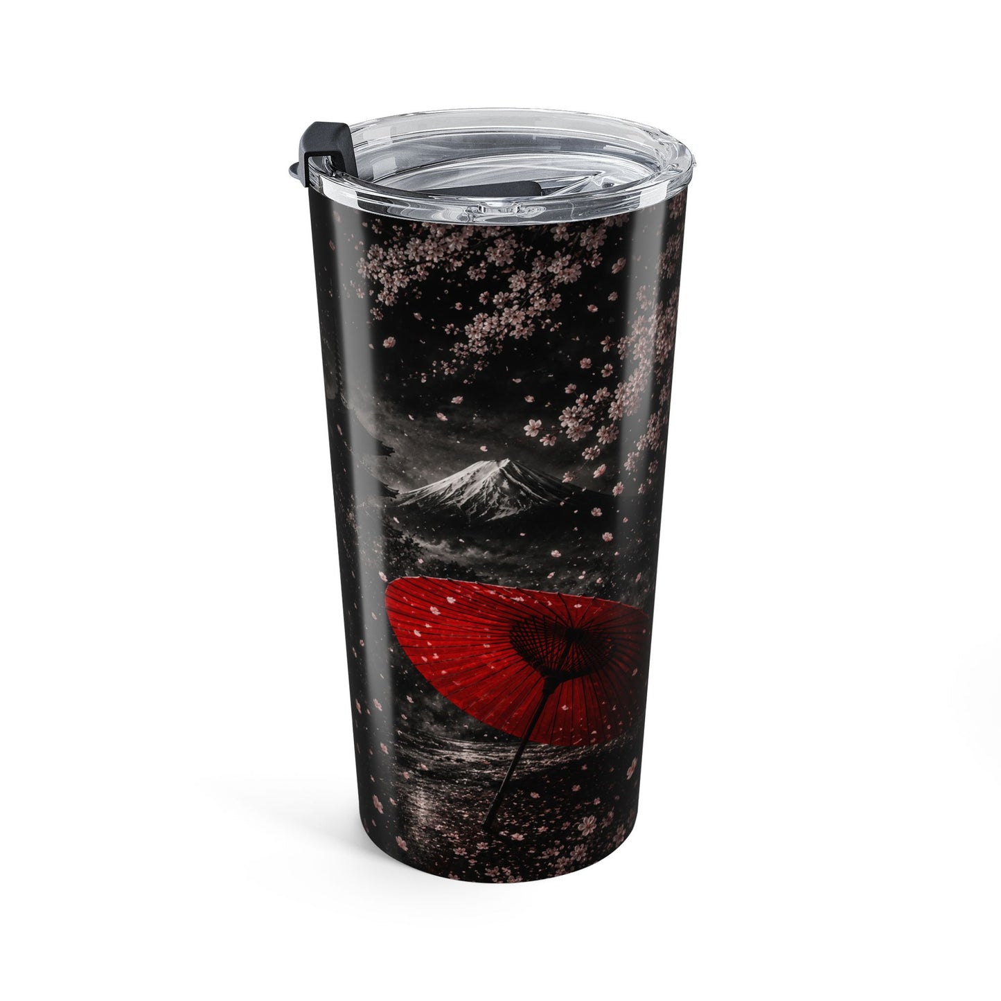 20oz Tumbler – Dark Galaxy with Red Moon Splash
